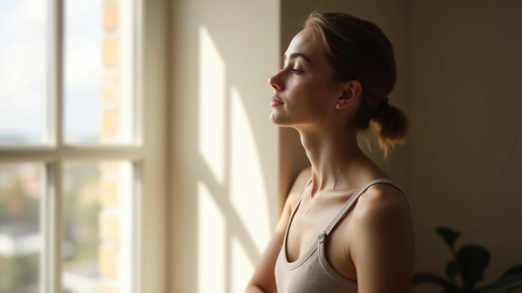 Persoon die bij raam staat en buiten kijkt met inspiratie van natuurlicht